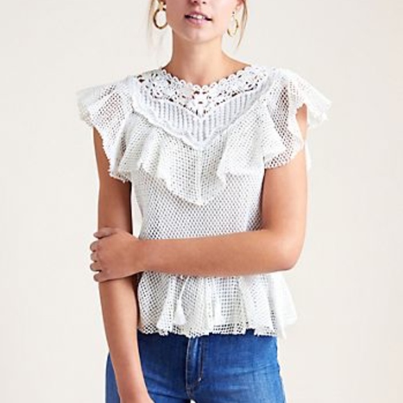 Anthropologie Tops - NWT Mesh Peplum Top | Anthropologie | S